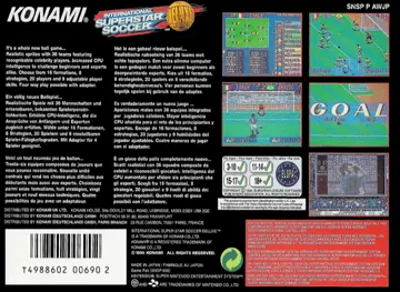 International Superstar Soccer Deluxe (Europe) box cover back